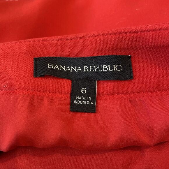 Banana Republic Women’s Skirt‎ Side Slit Side Zip Career A Line Belt Size 6 - Picture 6 of 10